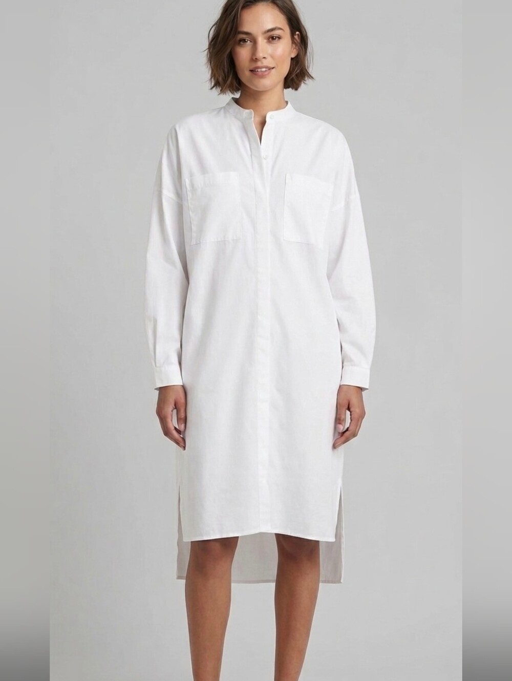 Sofie Schnoor White  Classic Midi Shirt Dress